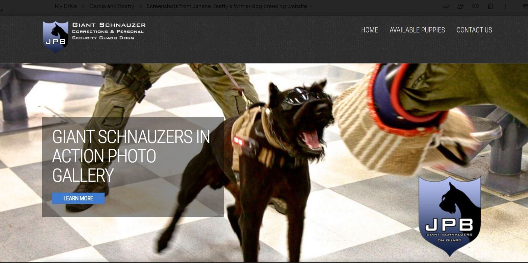Janene Beatty website with Garcia company